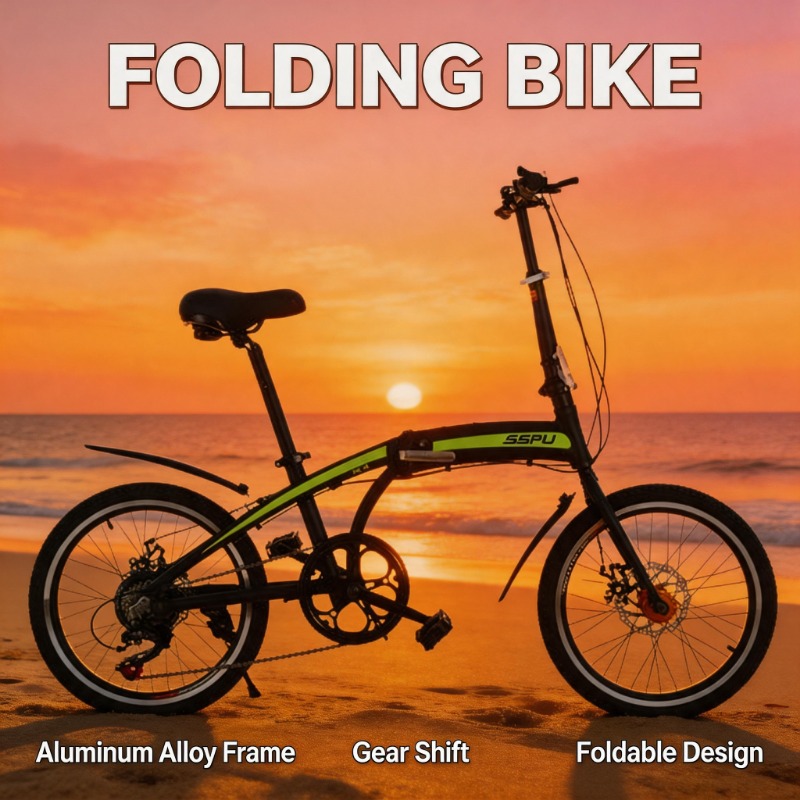 Commuting With Bike - 20 İnç Hafif Alüminyum Alaşımlı Katlanır