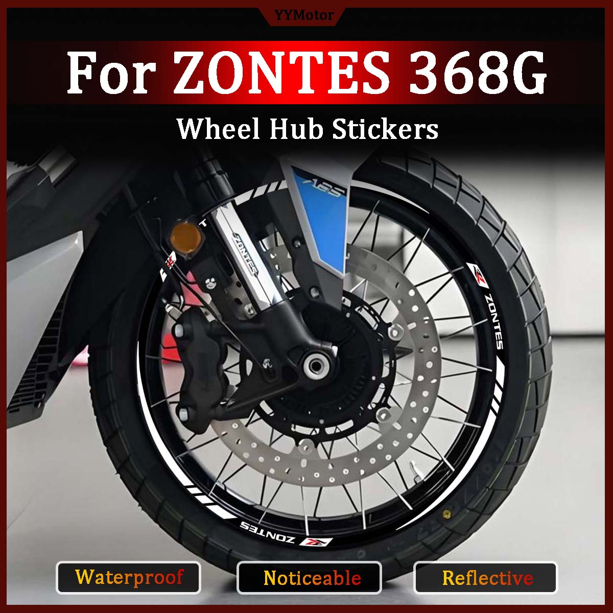 Dynamo Hub Front - ZONTES 368G Yansıtıcı motosiklet tekerleği göbeği
