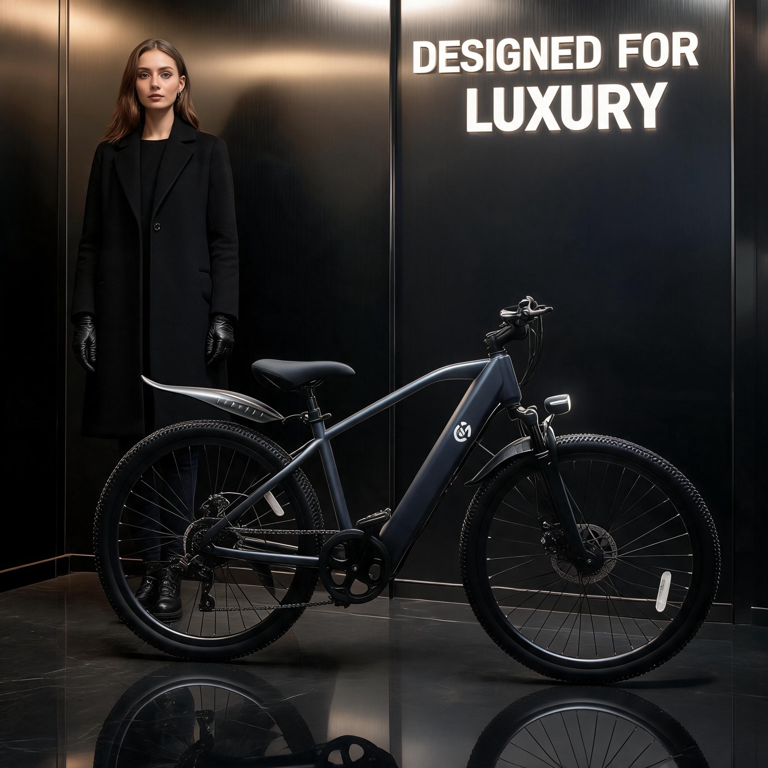 Commuting With Bike - Noel temalı elektrikli bisiklet, aile tipi